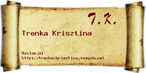 Trenka Krisztina névjegykártya
